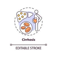 Cirrhosis concept icon vector