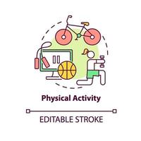 Physical activity concept icon vector