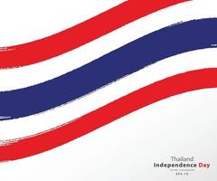 Flag of Thailand. Flag in grungy style. Independence Thai Day. vector EPS Illustration.