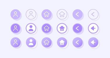 User profile UI elements kit vector