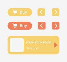 Shopping UI elements kit vector