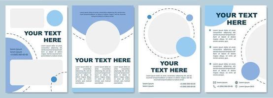Colored geometric brochure template vector