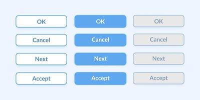 Option buttons UI elements kit vector