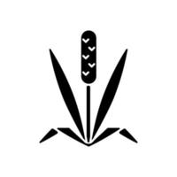 Timothy grass black glyph icon vector