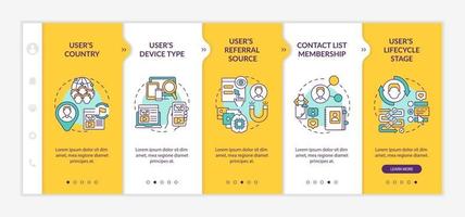 Smart rules criteria onboarding vector template