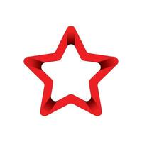 Modern Red star logo vector isolated on white background