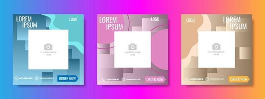 social media post design template. web banner frame vector