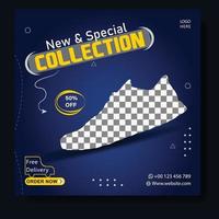 New shoes social media post template vector