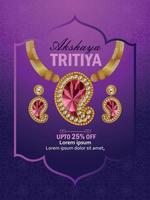 Ilustración de la promoción de venta de celebración de akshaya tritiya, fondo del festival indio akshaya tritiya vector