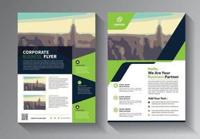 Brochure design, cover modern layout, annual report, poster, flyer in A4 with colorful triangles, geometric shapes for tech, science, market with light background vector