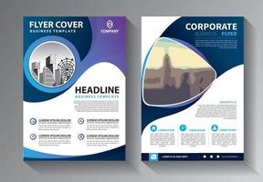 Brochure design, cover modern layout, annual report, poster, flyer in A4 with colorful triangles, geometric shapes for tech, science, market with light background vector