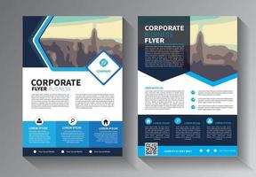 Brochure design, cover modern layout, annual report, poster, flyer in A4 with colorful triangles, geometric shapes for tech, science, market with light background vector