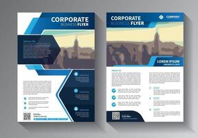 Brochure design, cover modern layout, annual report, poster, flyer in A4 with colorful triangles, geometric shapes for tech, science, market with light background vector