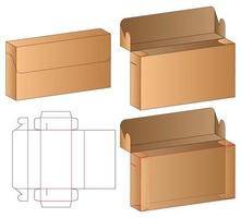 Box packaging die cut template design. 3d mock-up vector