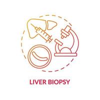 Liver biopsy concept icon vector