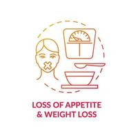Appetite and weight loss concept icon vector