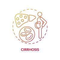 Cirrhosis concept icon vector