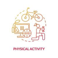 Physical activity concept icon vector
