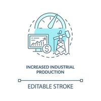 Increased industrial production concept icon vector