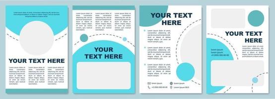 Cyan themed brochure template vector