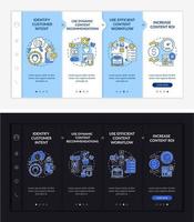 Smart content tips onboarding vector template