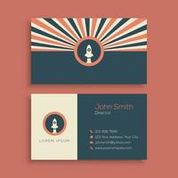 Minimalist Retro Business Card Template vector