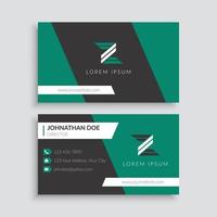 Green and Black Corporate Business Card Template vector