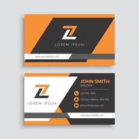 Futuristic Yellow and Black Business Card Template vector