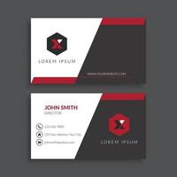 Futuristic Red and Black Business Card Template vector