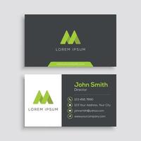 Green Moden Corporate Business Card Template vector