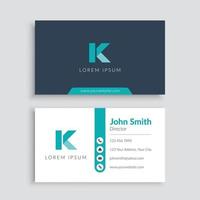 Minimalist Professional Business Card Template vector