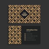 Luxury Golden Business Card Template vector