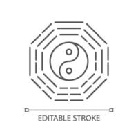 Bagua linear icon vector