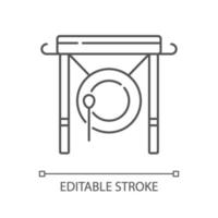 Chinese gong linear icon vector