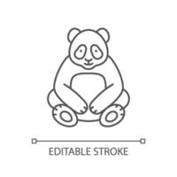 Big panda linear icon vector
