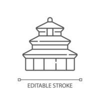 Temple of Heaven linear icon vector