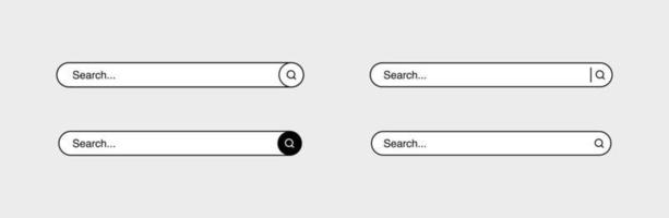 colección de barras de cuadro de búsqueda vector