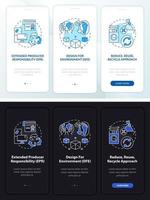 E-scrap utilization onboarding mobile app page screen with concepts vector