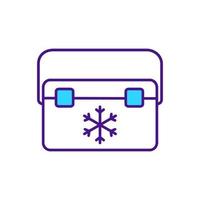 Freezing and storing donated organs RGB color icon vector