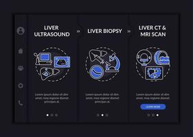 Liver testing onboarding vector template