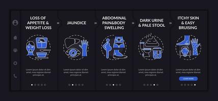 Liver dysfunction signals onboarding vector template