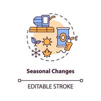 Seasonal changes concept icon vector