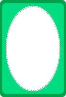 Empty oval shape banner template vector