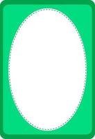 Empty oval shape banner template vector