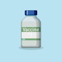 Covid 19 Vaccine bottle isolated vector