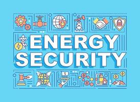 Energy security word concepts banner vector