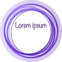 Circle purple gradient abstract banner template vector