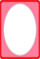 Empty oval shape banner template vector