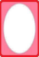 Empty oval shape banner template vector