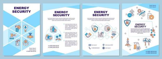 Energy security brochure template vector